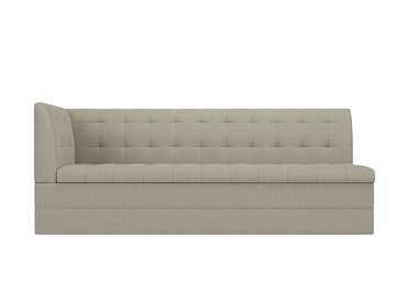 Угловой диван-кровать Бриз серо-бежевого цвета с углом слева