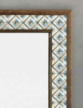 Настенное зеркало с каменной мозаикой 53x73 с основанием из композита