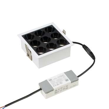 Встраиваемый белый LED светильник с драйвером, 18Вт, 4000К, 24°, 1365лм