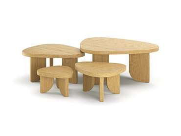 Журнальный стол Cobble L светло-коричневого цвета 