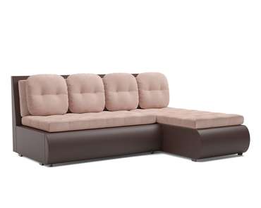 Угловой диван-кровать Кормак бежево-коричневого цвета