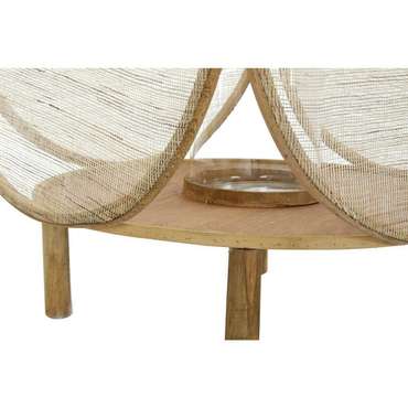 Фонарь DKD Home Decor Стеклянный Натуральный Коричневый Бамбук Восточный 42 x 42 x 55 cm