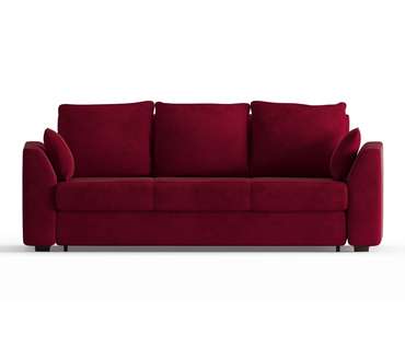Диван-кровать Ла-Рошель в обивке из велюра бордового цвета