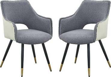 Набор из двух обеденных стульев серого цвета