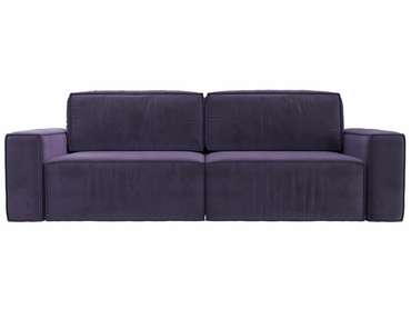 Прямой диван-кровать Прага классик фиолетового цвета