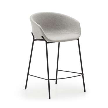  Полубарный стул Yvette светло-серого цвета