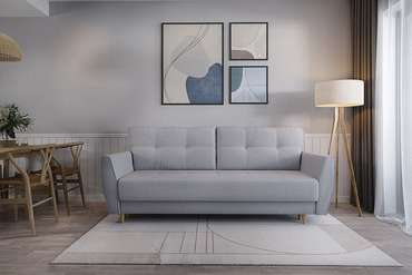 Прямой диван-кровать Raud серо-голубого цвета