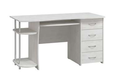 Стол компьютерный светло-серого цвета