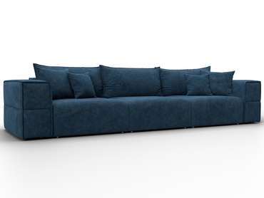 Диван-кровать Лига-058 Лонг синего цвета