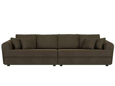 Прямой диван-кровать Милтон коричневого цвета