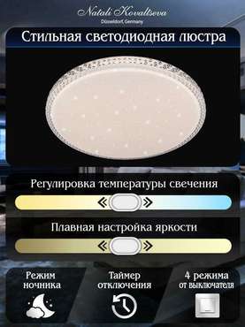 Потолочный светодиодный светильник Natali Kovaltseva Led Lamps 81078