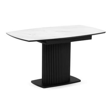 Раскладной обеденный стол Фестер М бело-черного цвета