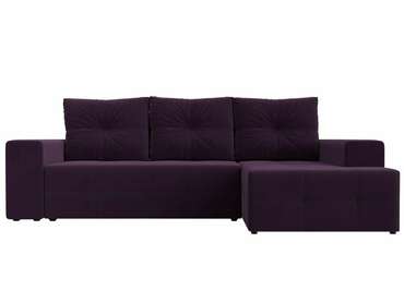 Угловой диван-кровать Перри темно-фиолетового цвета правый угол