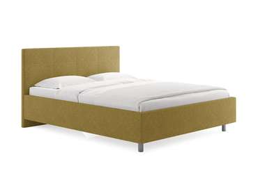 Кровать Prato 160х200 горчичного цвета без основания и подъемного механизма