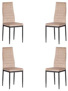 Комплект из четырех стульев Easy бежевого цвета