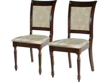 Комплект из двух стульев Ника бежево-коричневого цвета