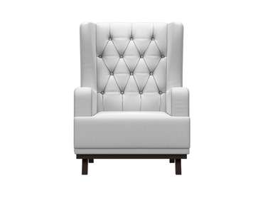 Кресло Джон Люкс белого цвета (экокожа)