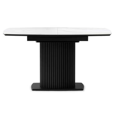 Раскладной обеденный стол Фестер бело-черного цвета