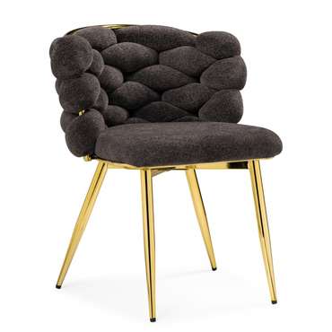 Обеденный стул Rendi серо-золотого цвета