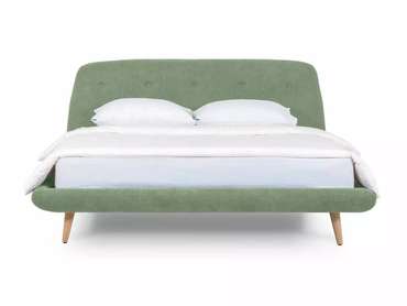 Кровать Loa 160х200 зеленого цвета 