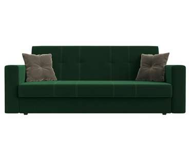 Диван-кровать Лига 016 темно-зеленого цвета 