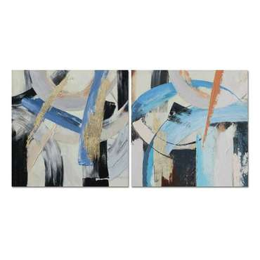 Картина 100 x 2,5 x 100 cm 100 x 2,8 x 100 cm Абстракция современный (2 штук)