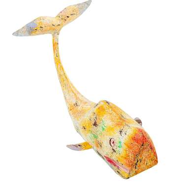 Декоративная фигура Жёлтый Железо Кит 47 x 26 x 29 cm