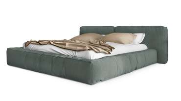 Кровать Латона-3 200х200 серо-зеленого цвета