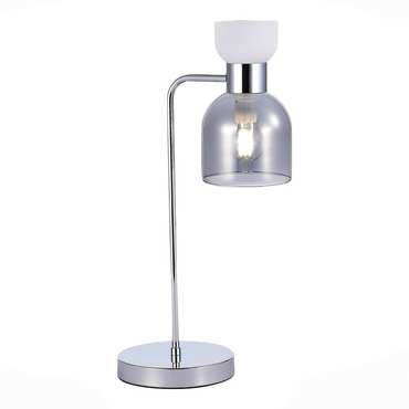 Настольная лампа Хром/Белый,  Дымчатый E14 1*40W VENTO