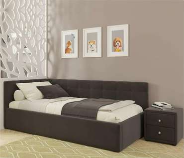 Кровать Bonna 90х200 шоколадного цвета с подъемным механизмом