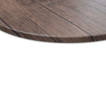 Обеденный стол с коричневой столешницей