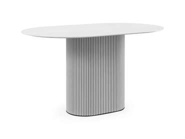 Стол обеденный овальный Mono Stripe 140 белого цвета