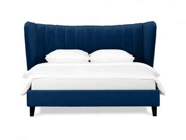 Кровать Queen II Agata L 160х200 темно-синего цвета