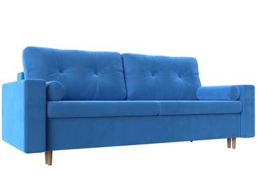 Прямой диван-кровать Белфаст темно-голубого цвета (тик-так)