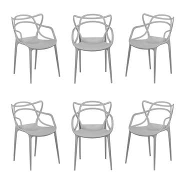 Комплект из  шести стульев Masters серого цвета