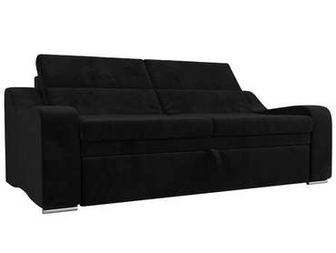Прямой диван-кровать Медиус черного цвета