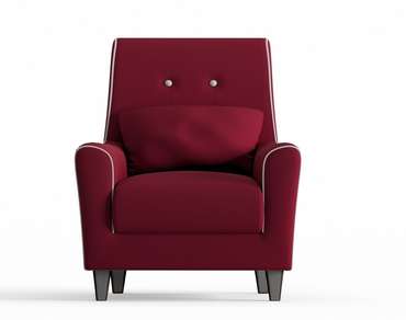 Кресло Мерлин в обивке из велюра бордового цвета