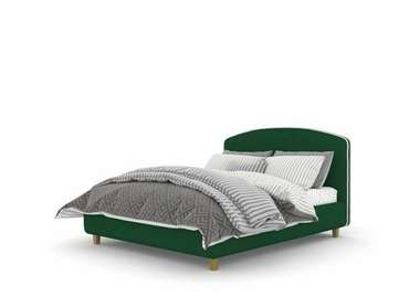 Кровать Лесли Box High 160х200 зеленого цвета с подъемным механизмом