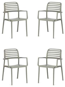 Набор из четырех стульев Valutto серого цвета