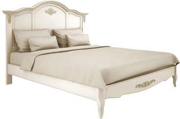 Кровать Akrata 160×200 молочного цвета 