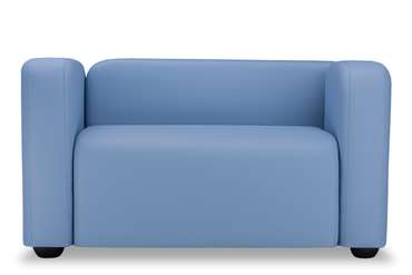 Прямой диван Квадрато Стандарт голубого цвета