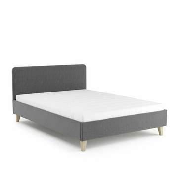 Кровать Сканди 160x200 тёмно-серого цвета без подъемного механизма