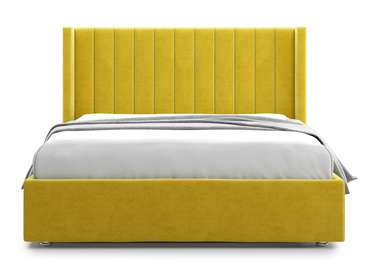 Кровать Premium Mellisa 2 140х200 желтого цвета с подъемным механизмом 