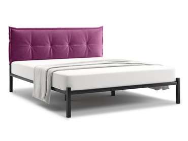 Кровать Лофт Cedrino 140х200 пурпурного цвета без подъемного механизма