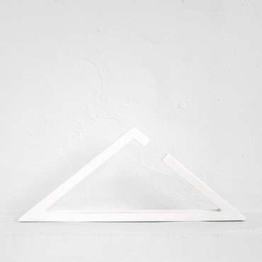 Комплект из пяти вешалок Треугольник в белом цвете