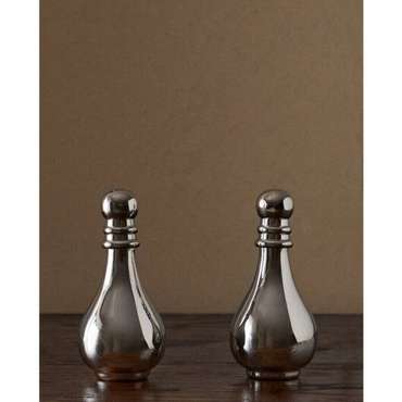 Стальной набор солонки и перечницы