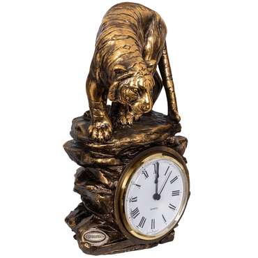 Часы Тигр бронзового цвета