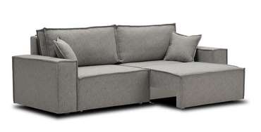 Прямой диван-кровать Фабио светло-серого цвета