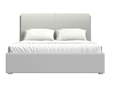 Кровать Принцесса 180х200 белого цвета с подъемным механизмом (экокожа)