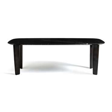 Стол обеденный XL из марамора Dolmena черного цвета